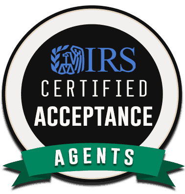 Sello oficial: Agentes de Aceptación Certificados por el IRS